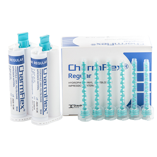 Изображение CharmFlex Regular коррегирующий слой средней вязкости, картридж, 2х50мл + 6шт. наконечники 1 из 1