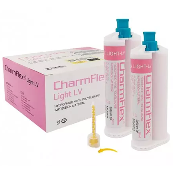 Изображение CharmFlex Light-LV коррегирующий материал средней вязкости, картриджи 2х50мл + 6шт наконечников 1 из 1