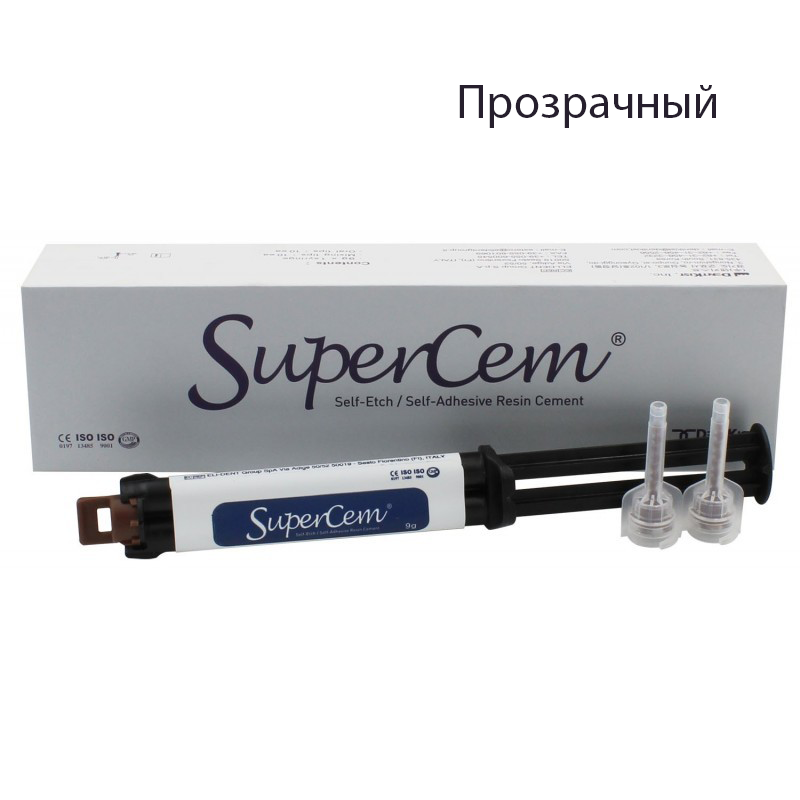 Изображение SuperCem / ЧамСуперЦем Прозрачный (5мл х 1шпр,10 смес. након,10 оральн)Цемент д/непрямых реставр. 1022018 1 из 1