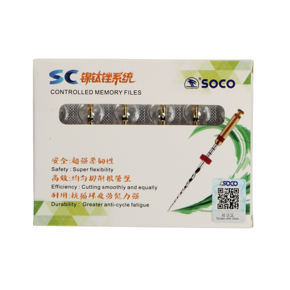 Изображение Файл SOCO SC NiTi размер 04/40, 25мм, с памятью формы, черные, 6шт