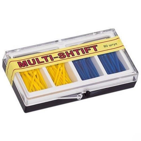 Изображение Штифты беззольные MULTI SHTIFT комплект по 40 шт желтые и синие 80шт 132000 1 из 1