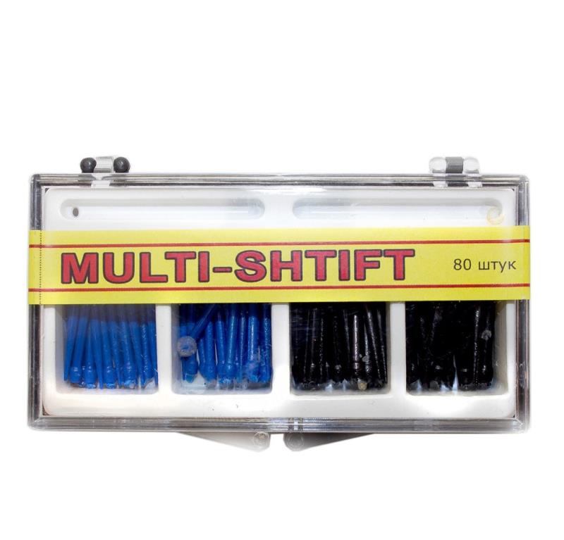 Изображение Штифты беззольные MULTI SHTIFT комплект по 40 шт синие и черные  80шт 132002 1 из 1