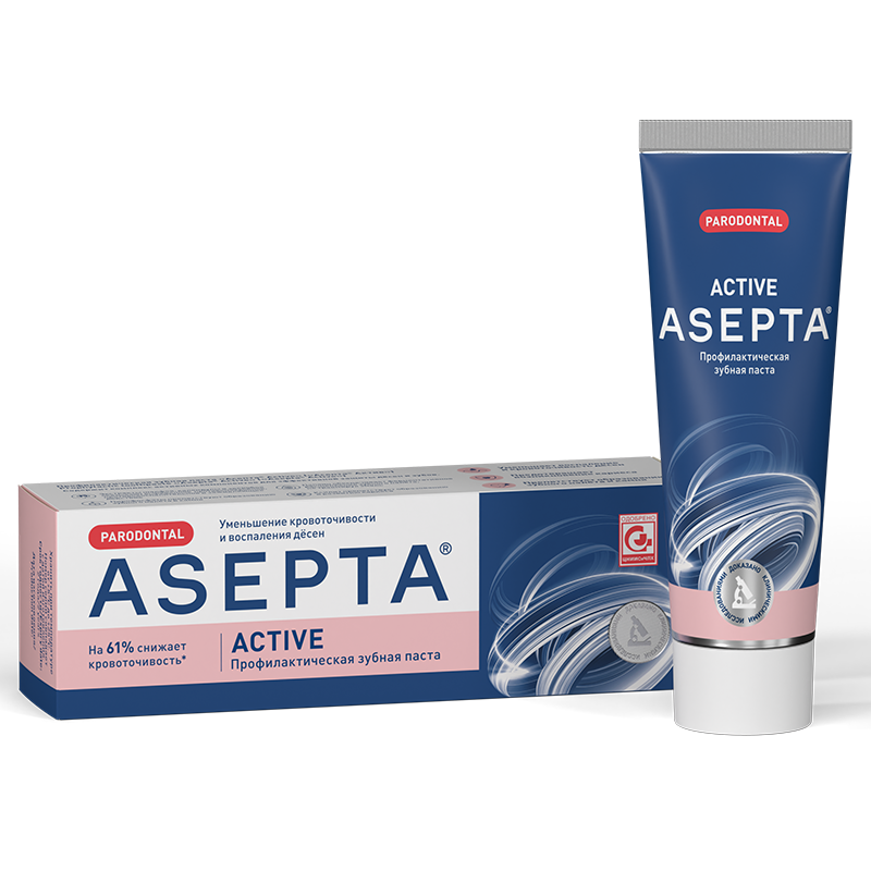 Изображение Профилактическая зубная паста Асепта Active, 75 мл 2 из 2