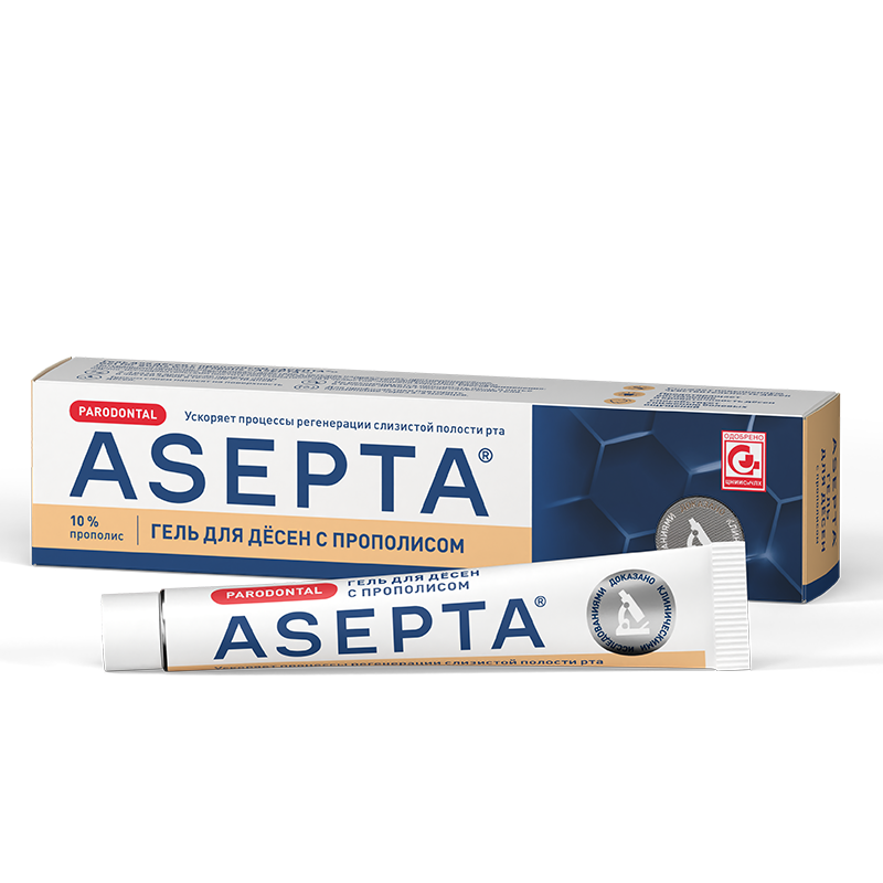 Изображение Гель для десен с прополисом АСЕПТА, 10г 2 из 2