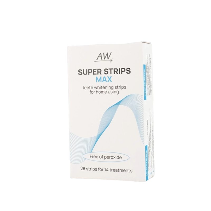 Изображение Полоски для отбеливания зубов Amazing White SUPER STRIPS MAX 0% H2O2 14 саше AW50