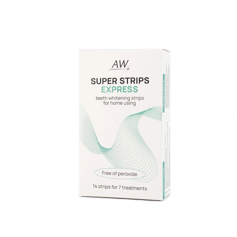 Изображение Полоски для отбеливания зубов Amazing White SUPER STRIPS 0% H2O2 7 саше AW52