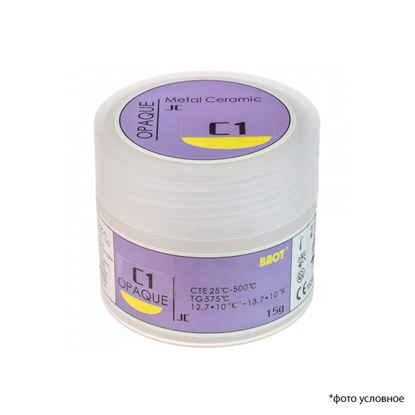 Изображение Металлокерамика опак порошковый JC / Opaque JC Powder C1 15 гр BAOT ОПОР1512 1 из 1