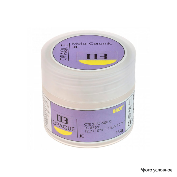 Изображение Металлокерамика опак порошковый JC / Opaque JC Powder D3 15 гр BAOT ОПОР1517 1 из 1