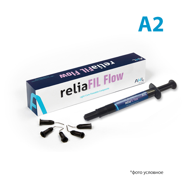 Изображение РелиаФил Флоу / ReliaFIL Flow текучий композит  2 г  A2 наконечники 5 шт 1 из 1