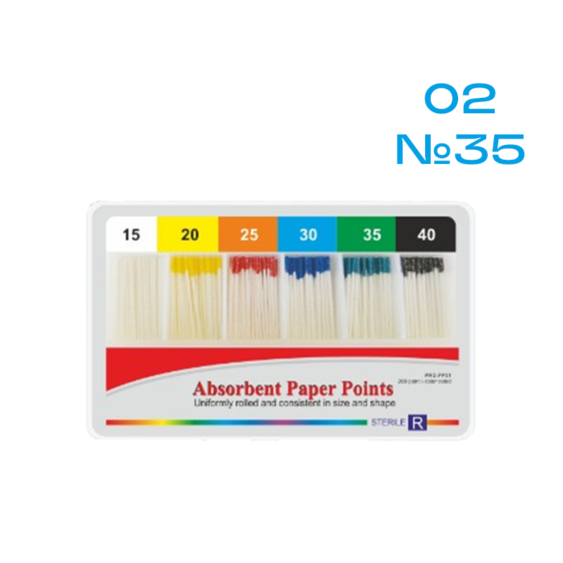 Изображение Штифты бумажные абсорбирующие / Absorbent Paper Points Размер 30, 200 шт/уп