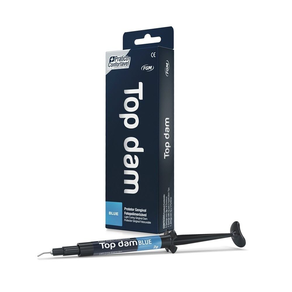 Изображение Top Dam Blue жидкий коффердам, шприц 2гр + наконечники 3шт