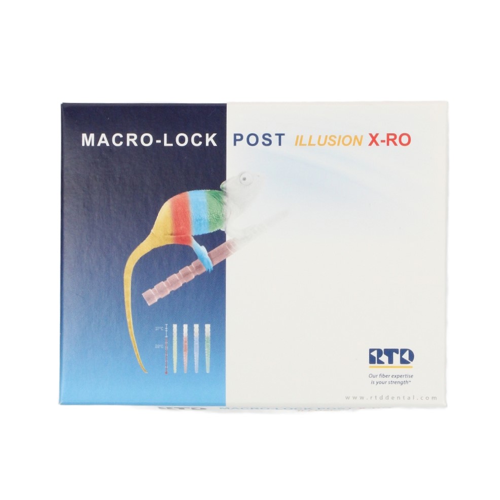 Изображение Штифты кварцевые Macro-Lock post illusion X-RO, 1,47мм, №2, шинирующие, красные, 10шт 3 из 4