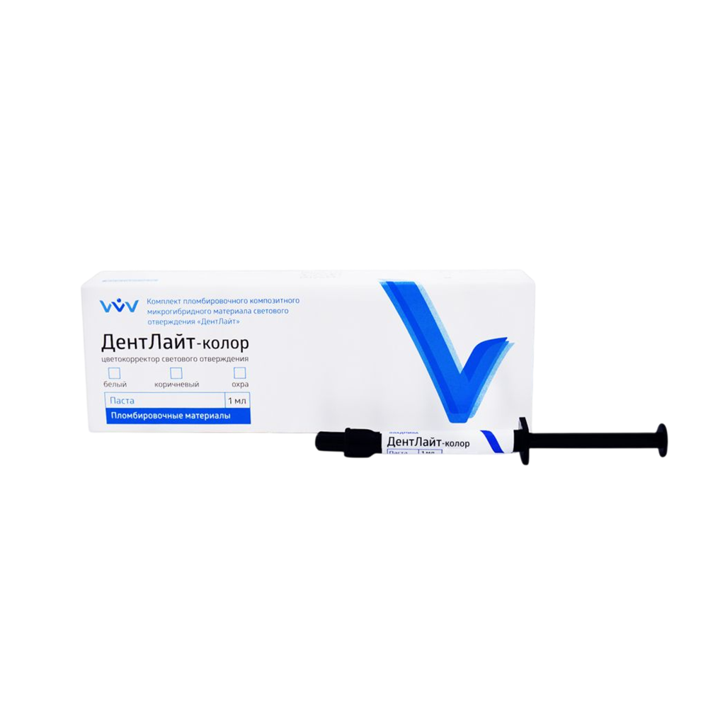 Изображение ДентЛайт цветокорректор синий, паста, шприц, 1мл