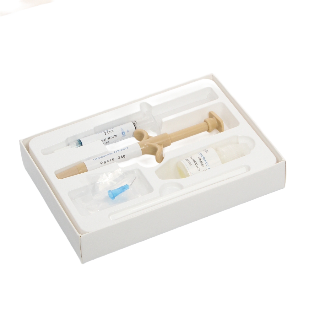 Изображение No-mix Orthodontic Adhesive набор адгезив отродонтический для фиксации брекетов химического отверждения: паста 3,5гр, праймер 3мл, протравка 2,5 мл 3 из 5