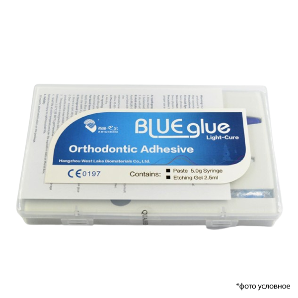 Изображение BLUE GLUE Light-cure Cement / Светоотверждаемый цемент для молярных колец, мини набор, арт E61-01