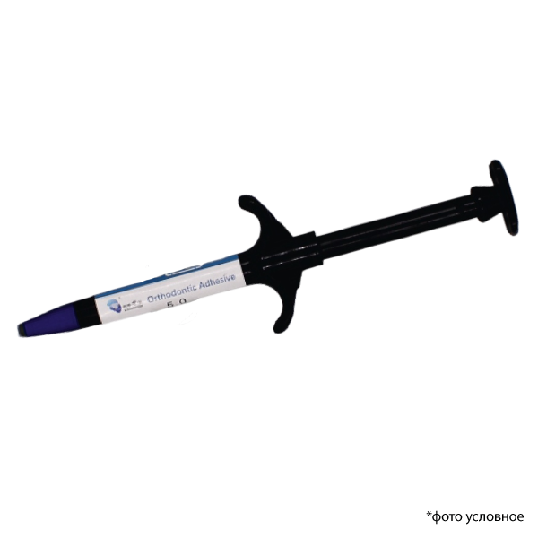Изображение Блю глу паст / Blue glue paste адгезив для фиксации колец светового отверждения, шприц 5гр E61-11