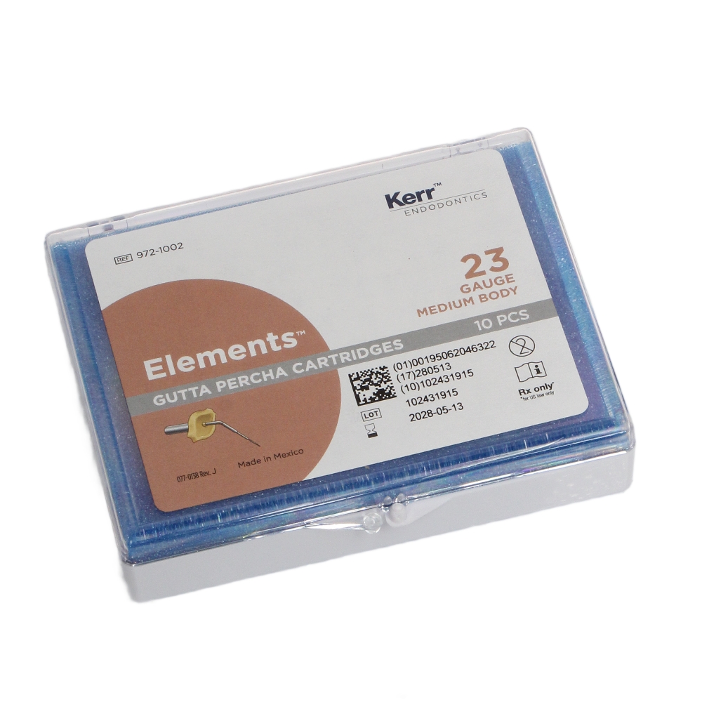 Изображение Гуттаперча Elements Gutta Percha Cartridge 23GA, средняя вязкость, в картриджах 10шт