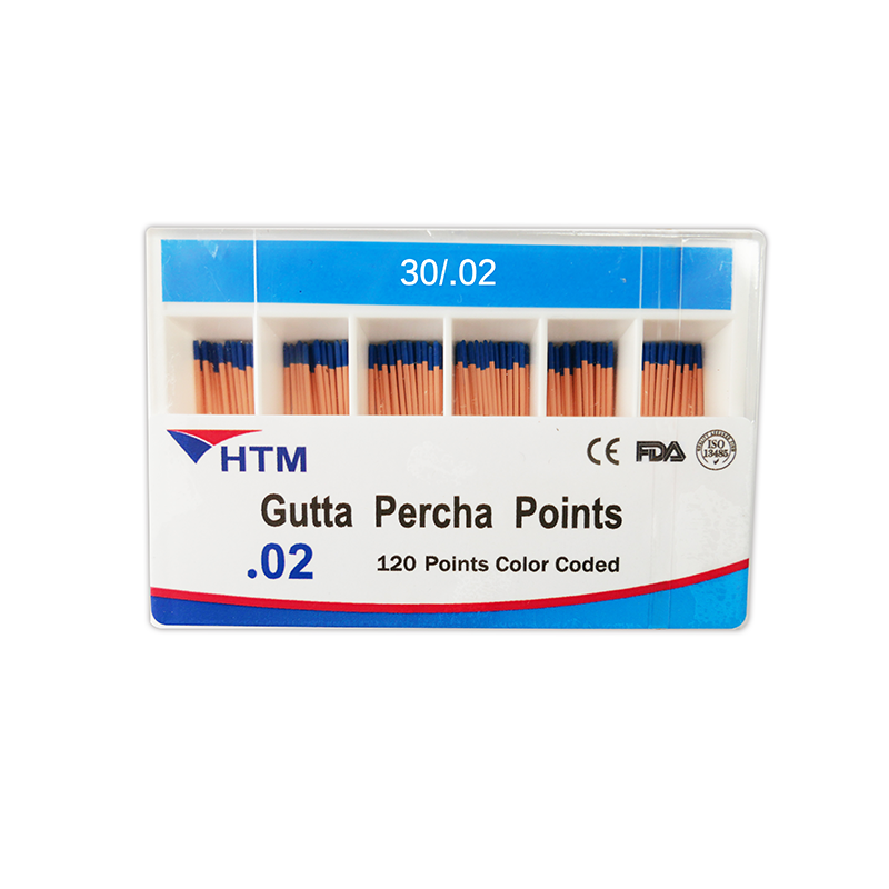 Изображение Штифты гуттаперчевые, 02, размер 30, 120 шт HTM Dent 06976806525259