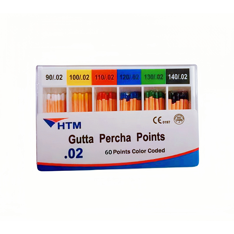 Изображение Штифты гуттаперчевые, 02, ассорти размер 90-140, 60 шт HTM Dent 06976806525426