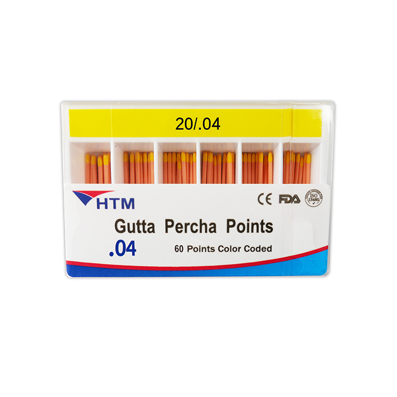 Изображение Штифты гуттаперчевые, 04, размер 20, 60 шт HTM Dent 06976806525440