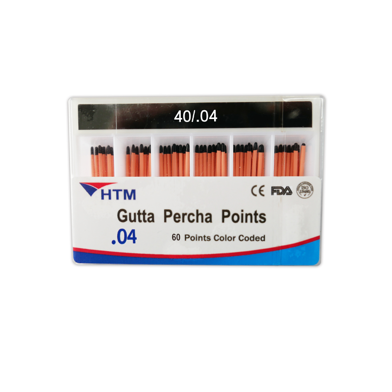Изображение Штифты гуттаперчевые, 04, размер 40, 60 шт HTM Dent 06976806525488