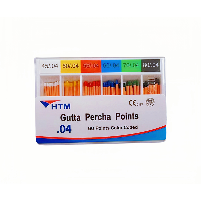 Изображение Штифты гуттаперчевые, 04, ассорти размер 45-80, 60 шт HTM Dent 06976806525563