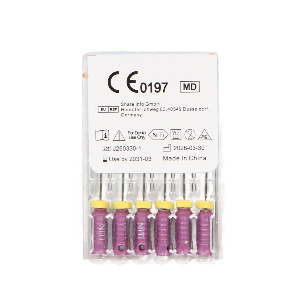 Изображение К-файлы ручные NiTi 25мм №10 6шт Denco D-P.03.01-025-02-010-SR-000-00-00