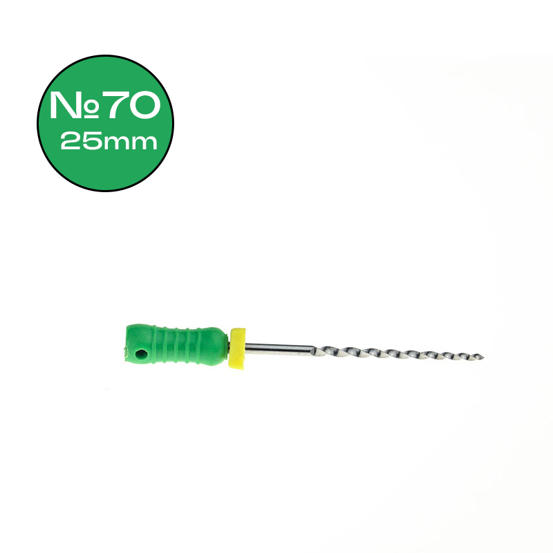 Изображение К-файлы ручные NiTi 25мм №70 6шт Denco D-P.03.01-025-02-070-SR-000-00-00