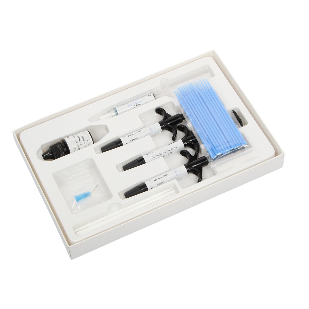 Изображение Light cure standard kit адгезив ортодонтический для фиксации брекетов светового отверждения набор: паста 3х3,5гр, праймер 8мл, протравка 2,5мл 2 из 5