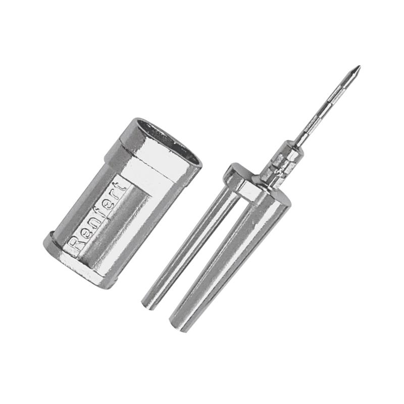 Изображение Штифт Би-пин / Bi-Pin короткий с втулкой и штекером 100шт 323-1000 1 из 1