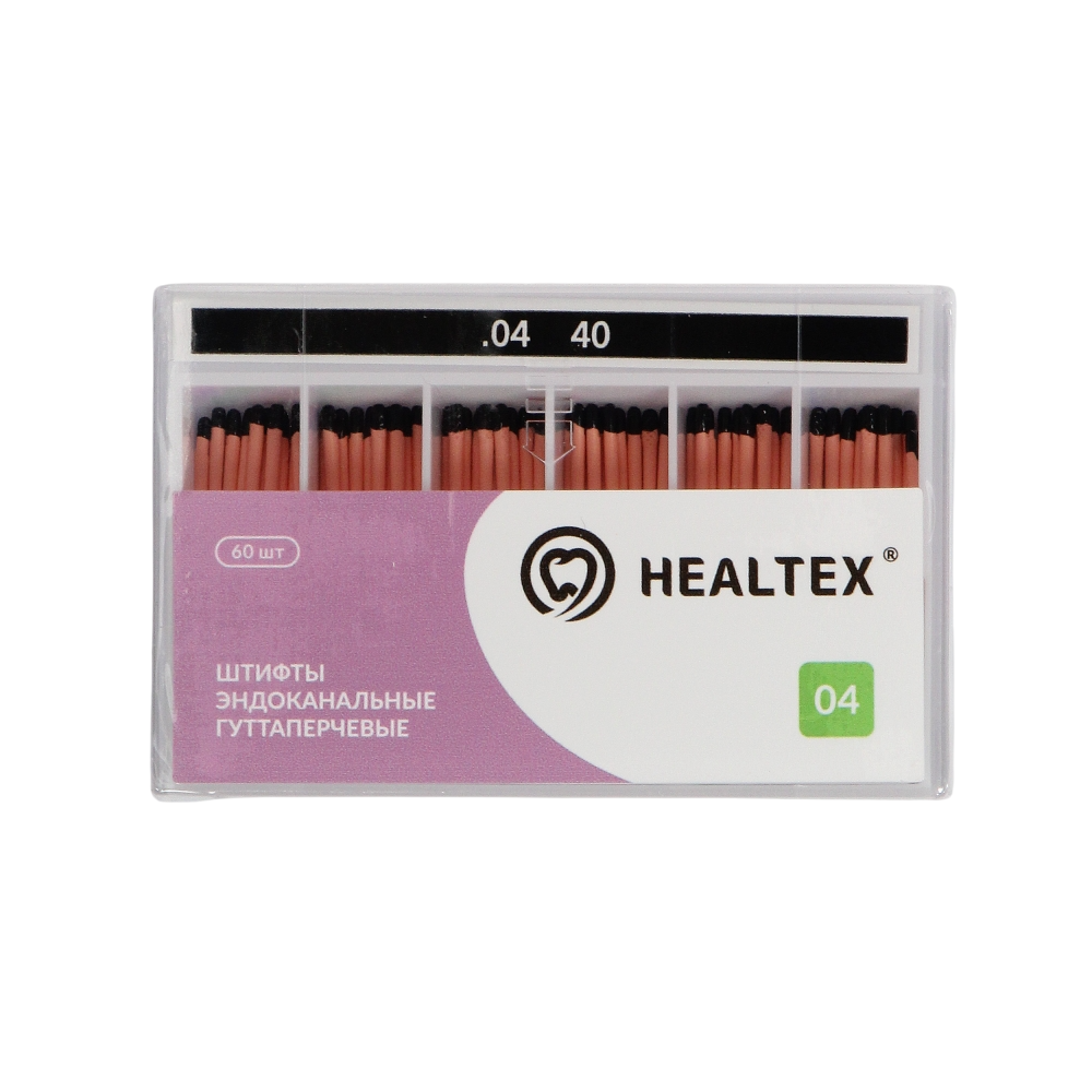 Изображение Штифты гуттаперчевые 04 №40, черные, 60шт