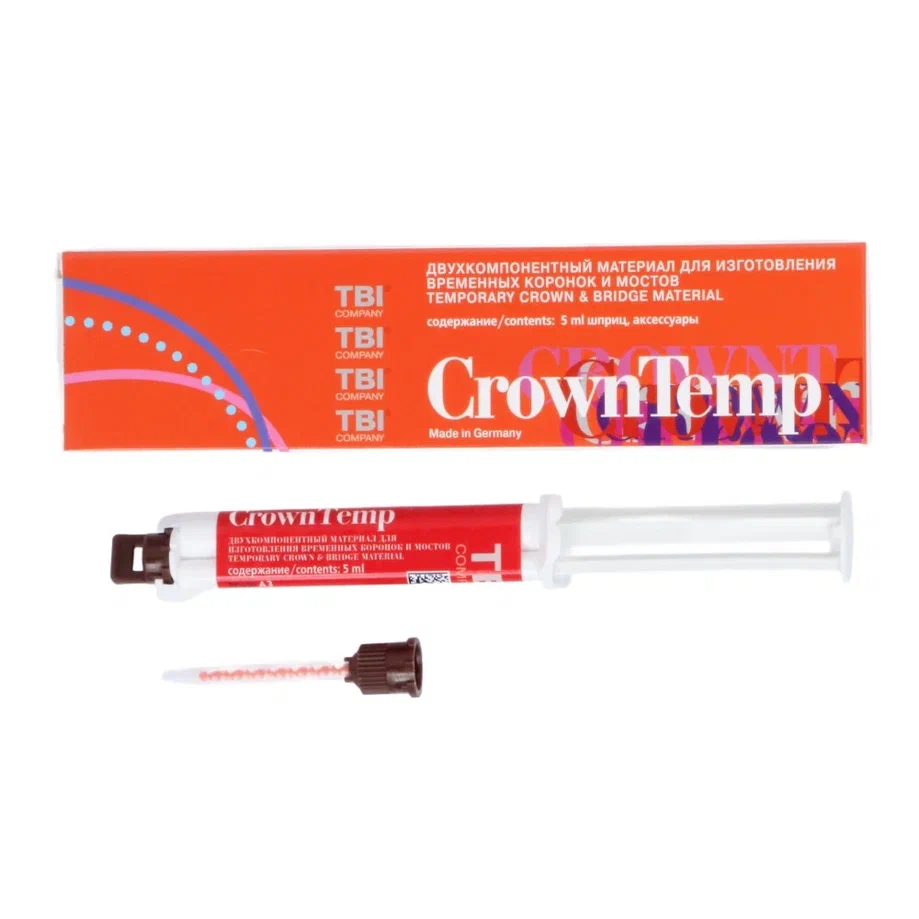 Изображение CrownTemp цвет A3, для временных коронок и мостов, шприц, 5мл