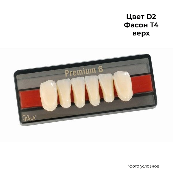 Изображение Зубы Premium 6 цвет D2 фасон T4 верх 1 из 1