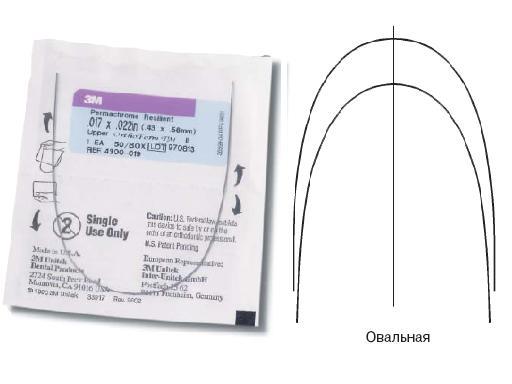 Изображение Дуга стальная Пермахром Ризилиэнт / Permachrome Resilient Archwire SS OFIII U 018x022 1шт 4300-023 1 из 1