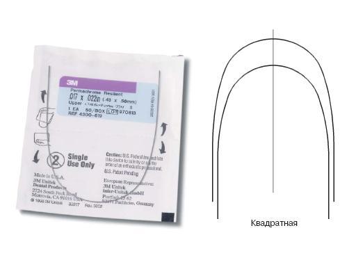 Изображение Дуга стальная Пермахром Ризилиэнт / Permachrome Resilient Archwire SS OFII U 014 1шт 4300-605 1 из 1