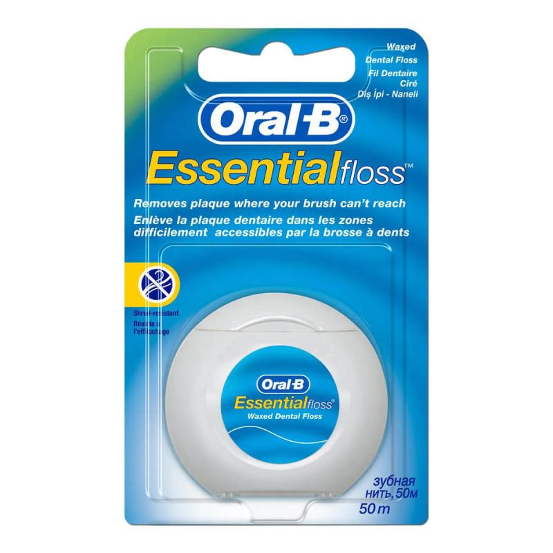 Изображение Зубная нить ORAL-B Essential вощенная мятная 50м 1 из 1