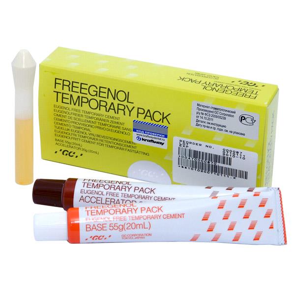 Изображение Фригенол / Freegenol Temporary Pack основа 55гр катализатор 20гр очиститель 2,5мл GC 1 из 1
