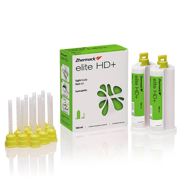 Изображение  Elite HD+ Light body Fast Setting А-Силикон низкой вязкости, 2х50мл+12канюль 
