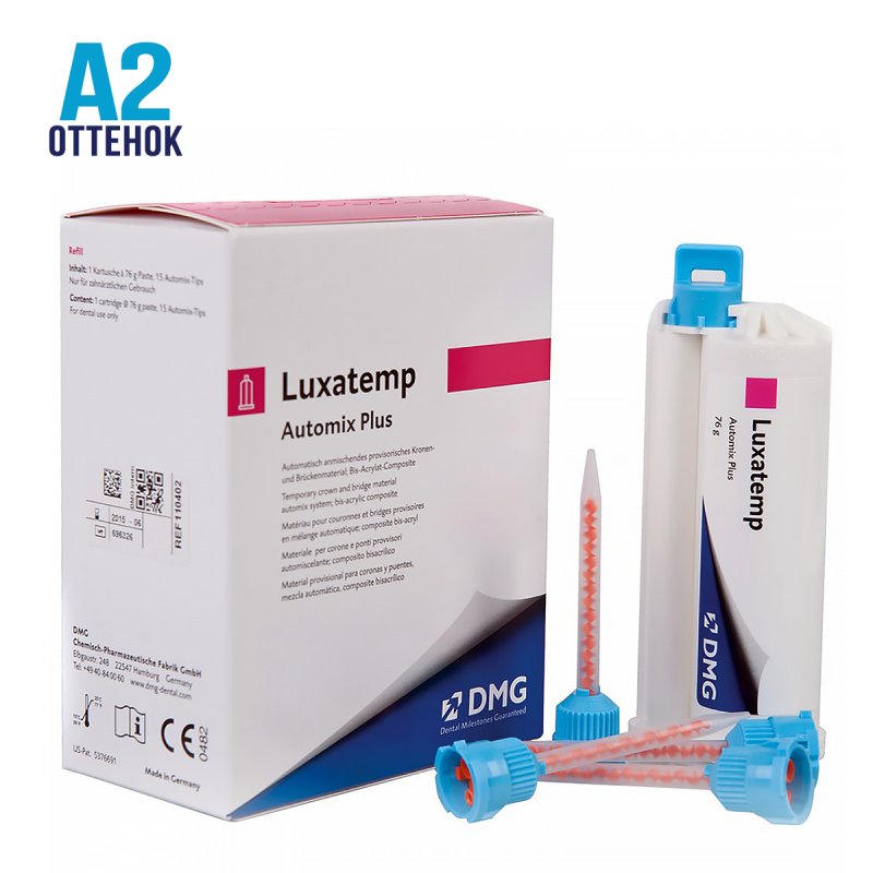 Изображение Люксатемп / Luxatemp Automix Plus, оттенок А2, картридж 76 гр., самополимеризующийся композит 1 из 1