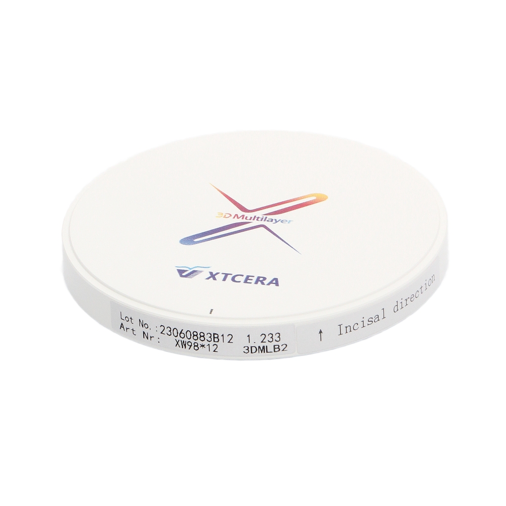 Изображение XTCERA XW 98х12мм 3D ML цвет B2, диск циркониевый, 1шт 2 из 3