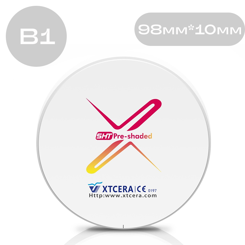 Изображение ИКСТЦЕРА / XTCERA диск циркониевый XW 98мм х 10мм SHT Preshaded B1