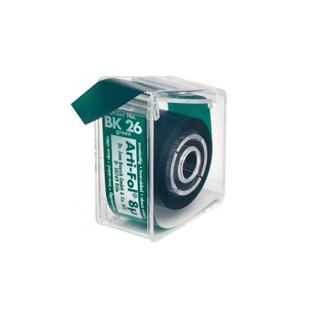 Изображение BK 26 зеленая фольга артикуляционная, 8мкм, 20х22мм, двухсторонняя