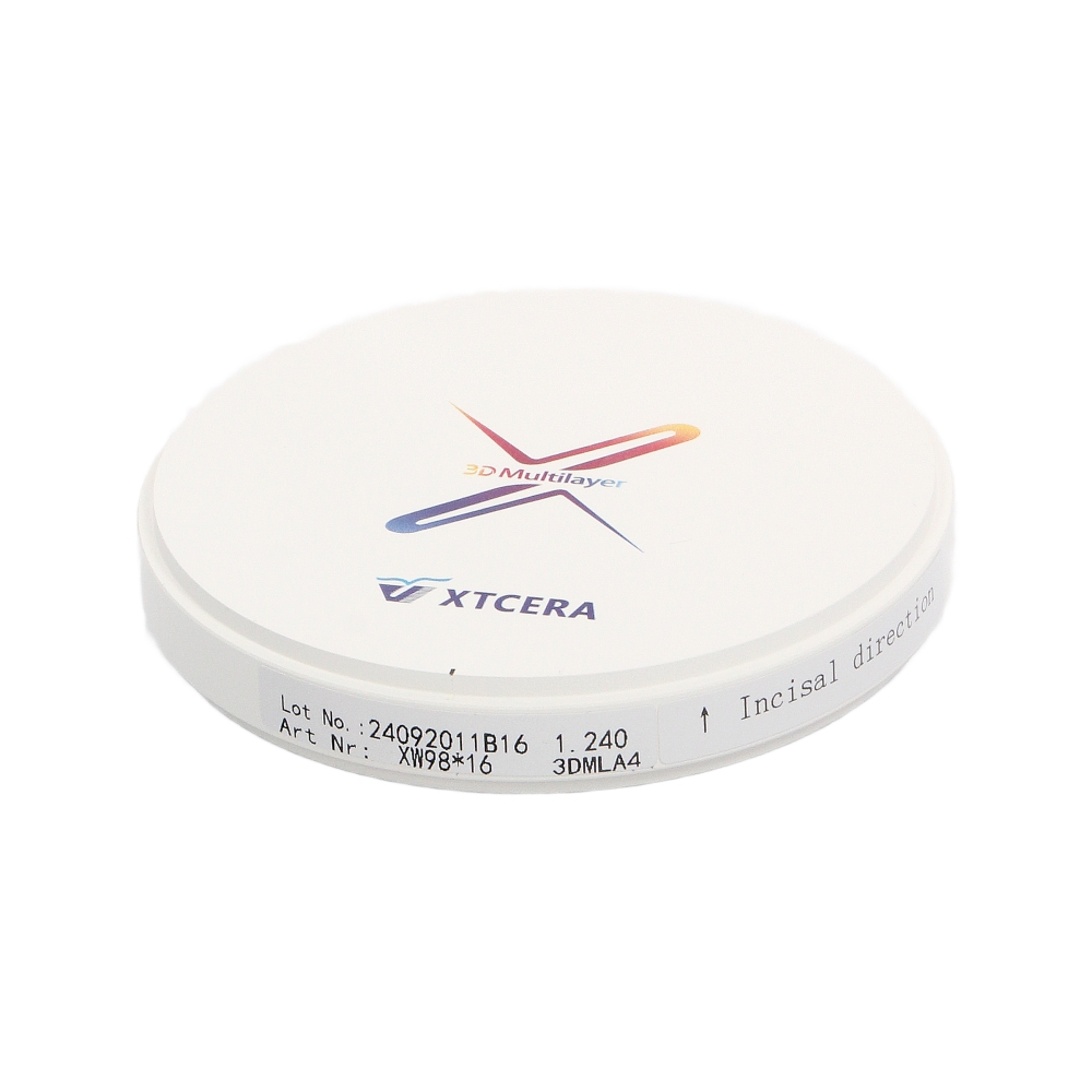 Изображение XTCERA XW 98х16мм 3D ML цвет A4, диск циркониевый, 1шт 2 из 3