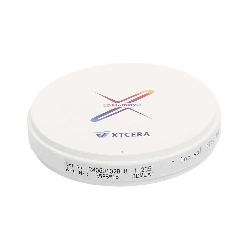 Изображение XTCERA XW 98х18мм 3D ML цвет A1, диск циркониевый, 1шт 2 из 3