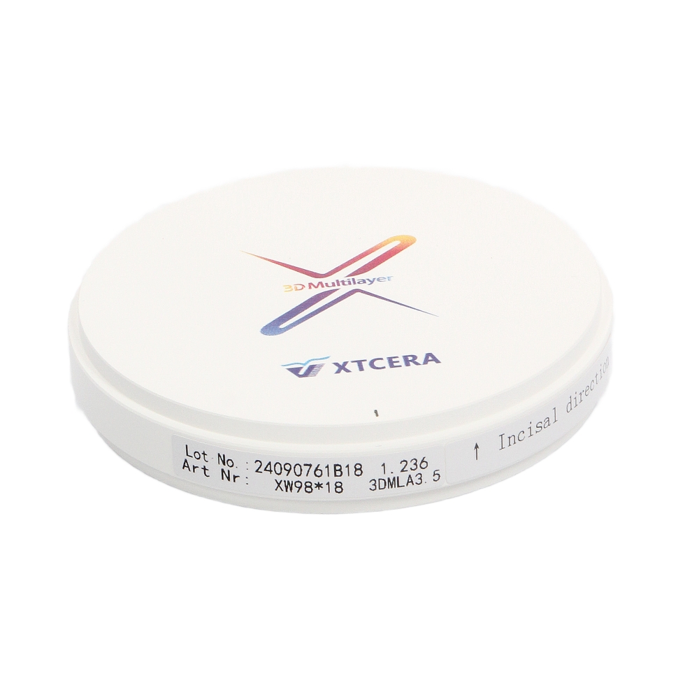Изображение XTCERA XW 98х18мм 3D ML цвет A3,5, диск циркониевый, 1шт 2 из 3