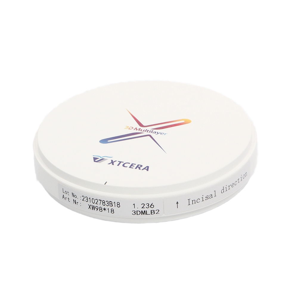 Изображение XTCERA XW 98х18мм 3D ML цвет B2, диск циркониевый, 1шт 2 из 3