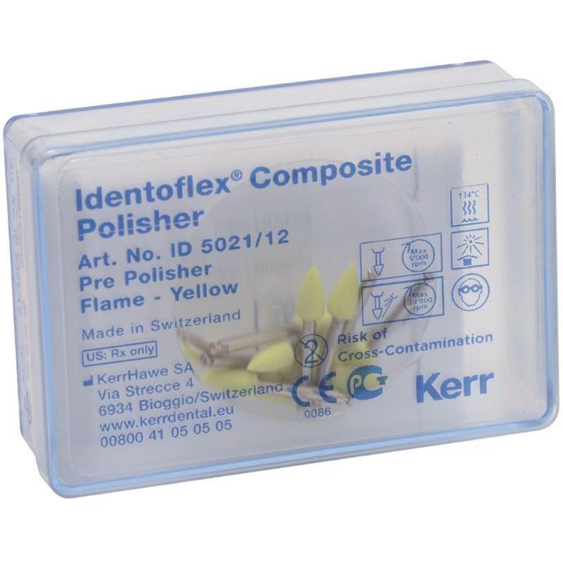 Изображение Полиры д/композитов / Identoflex Composite Prepolishers д/предвар полировки пламя желтые 12шт