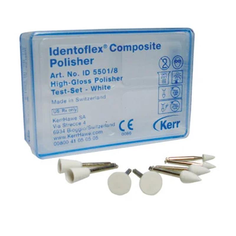 Изображение Полиры д/композитов / Identoflex Composite High-Gloss Polishers для зерк блеска чашечка белые 12шт ID5481/12 1 из 1