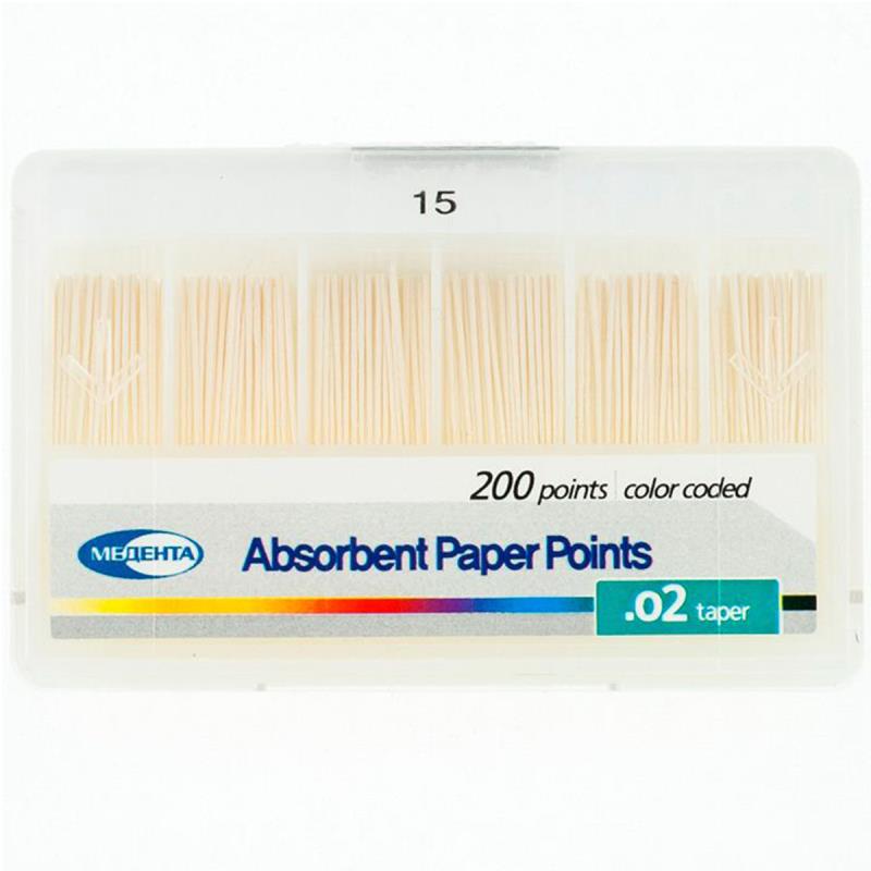 Изображение Штифты бумажные 02 №15 200шт Медента