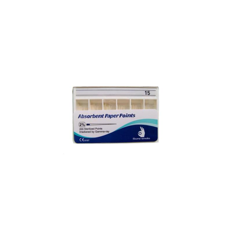 Изображение Штифты бумажные 02 №15 200шт Sure  Endo 1 из 1